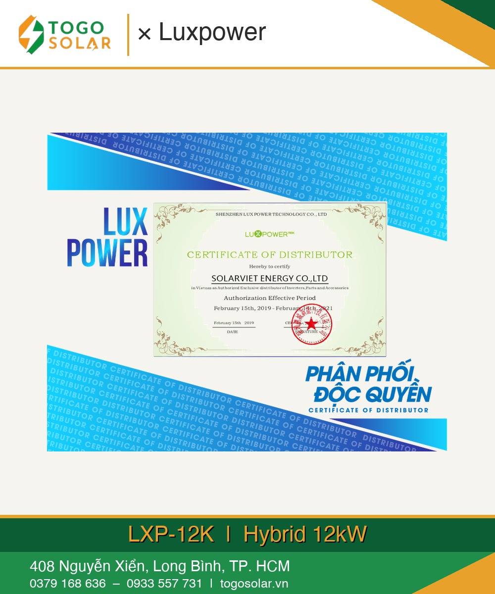 Sơ đồ hệ thống điện mặt trời Luxpower