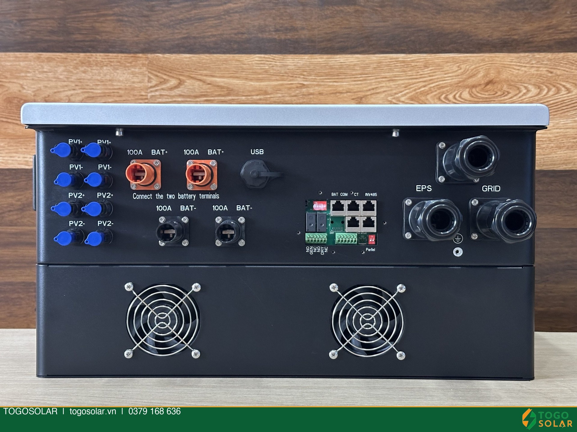 Cận cảnh cổng kết nối Inverter Luxpower LXP hybrid