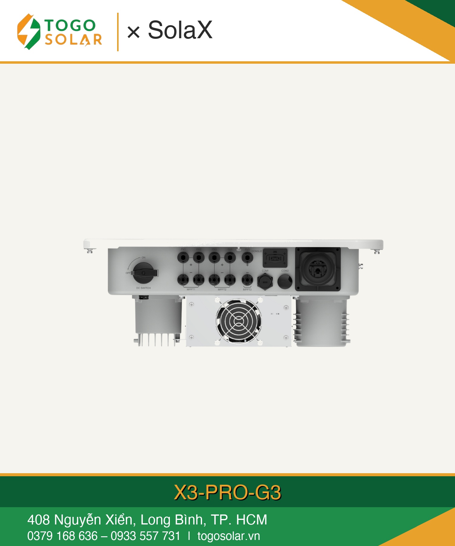 Inverter Hybrid Solax 30Kw 3 Pha Ap Cao X3 Pro G3 Togosolar